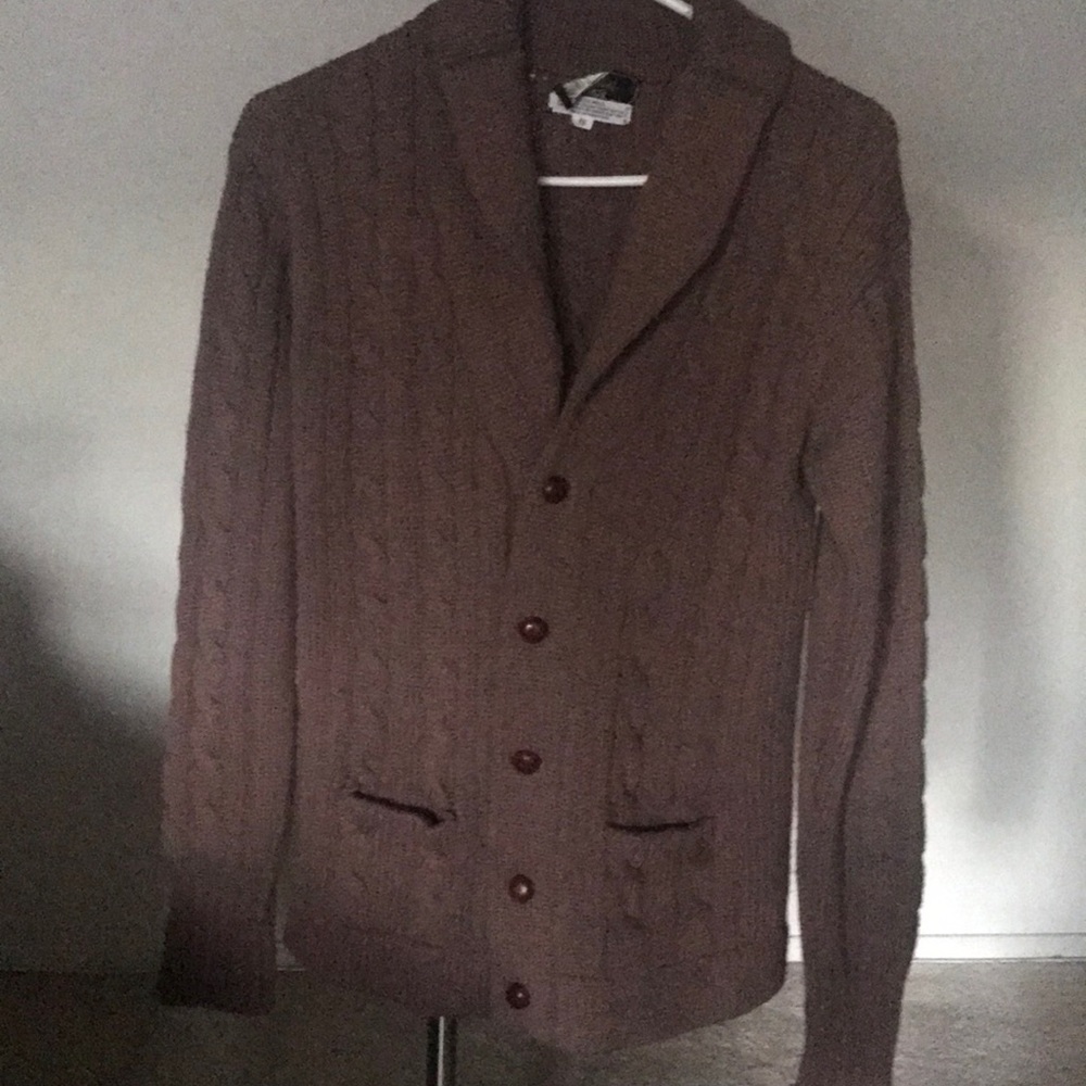 Brown 100% Wool Men’s Sweater